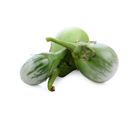 Thai eggplant on white background, Eggplant isolated.