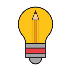 pencil in bulb light idea