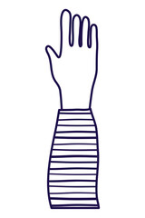 hand human up isolated icon