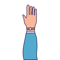 hand human up isolated icon