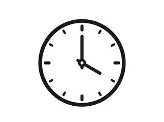 clock icon. symbol of time. web design sign