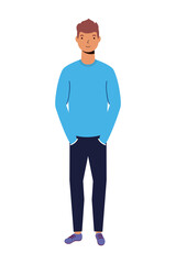 young man casual avatar character