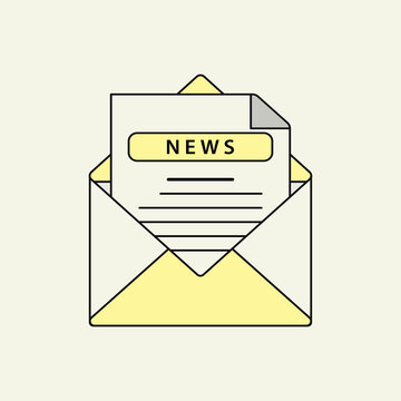 Envelope newsletter icon vector illustration