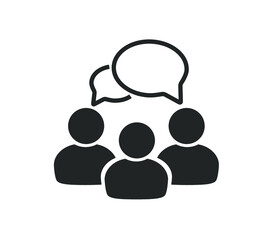 Chat icon.  People chat icon.  Group chat icon. 