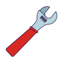 wrench key tool isolated icon