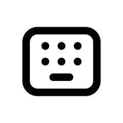 Keyboard Line Icon - Vector Illustration