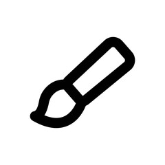 Brush Line Icon - Vector Illustration