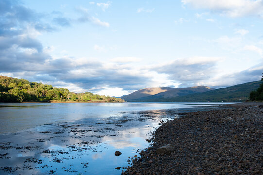 View on Lake Loch Eil in Scotland Highland
