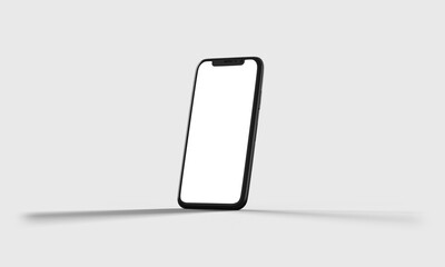 Phone Front View Slightly Slanted Left Touching Ground Portrait Realistic