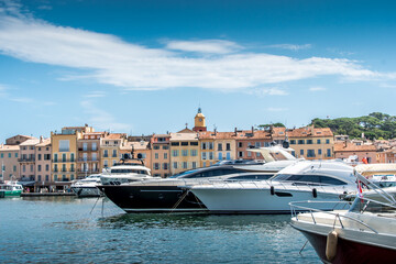 Saint-Tropez and its fishing port and its yachts