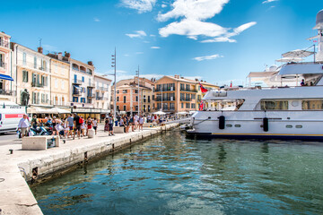 Saint-Tropez and its fishing port and its yachts