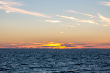 sunset over the sea