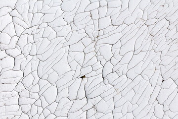 White cracked paint