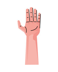 hand human up isolated icon
