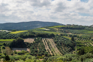 panoramic view of the Cretan landscape.