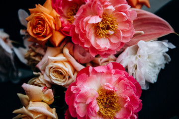 Beautiful wedding flowers. Wedding floristics. Wedding bouquet.