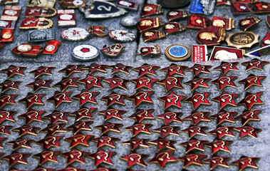 Soviet time badges