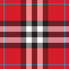 Classic tartan texture seamless pattern. Traditional Scottish checkered plaid ornament. Coloured geometric intersecting striped vector illustration. Seamless fabric texture. 