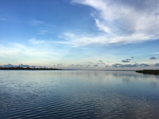 clouds over the river