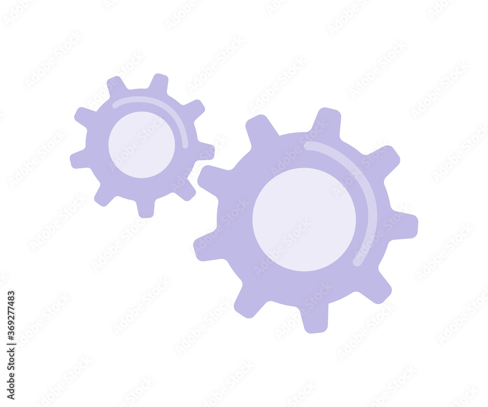 Poster cogwheels flat color vector object