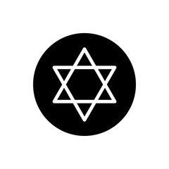 Star Of David, Hexagon Star Icon Vector Illustration