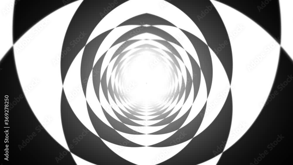 Aufkleber abstract checkerboard background seamless looping/ 4k animation of an abstract black and white tiles