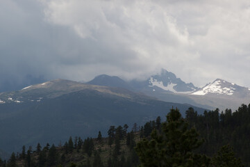 Winter mountain with snow