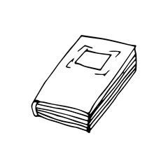 Book icon on hand drawn style