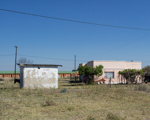 Rural Countryside Home with Donkey in Mantshwabisi, Botswana, Africa
