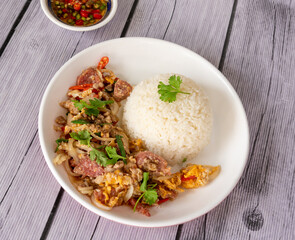 Thai Mixed Food Selections and Drinks 