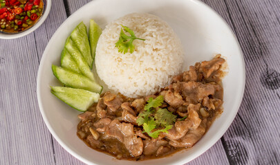 Thai Mixed Food Selections and Drinks 