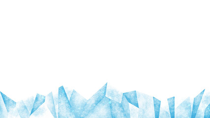 氷　凍てついた背景装飾イラスト　流氷　氷山　冷凍　冷蔵　氷結　凍結　冬 © わたほこり