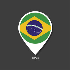 Brazil flag Vector marker with flags.	