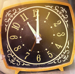 Old vintage Clock,  effect added , time concept