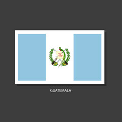 Guatemala flag Vector Square Icon