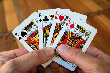 Cartes, carr&eacute; de roi