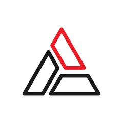 logo triangle. initial vector line