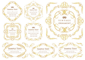set of vintage design elements for design