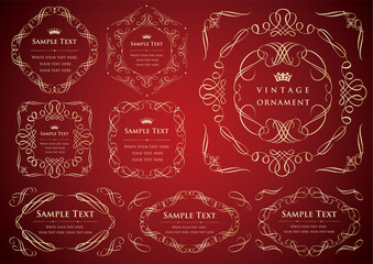 set of vintage design elements for design