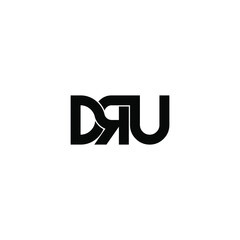 dru letter original monogram logo design