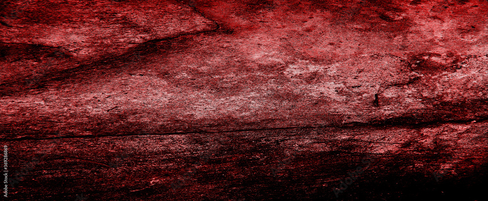 Poster abstract red background with black grunge borders, triangle shapes in red transparent layers with an