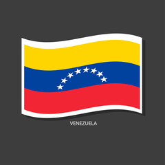 Venezuela flag Vector waving with flags.	
