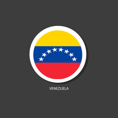 Fototapeta premium Venezuela flag Vector circle with flags.