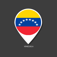 Venezuela flag Vector marker with flags.	
