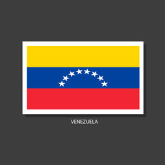 Naklejka premium Venezuela flag Vector Square Icon 