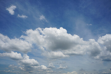 Obraz premium blue sky with white clouds .