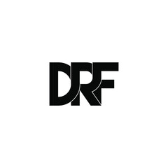 drf letter original monogram logo design