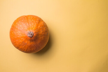 pumkin isolated on yellow background