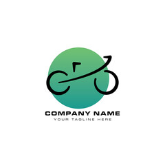 A clean, simple and modern bicycle logo