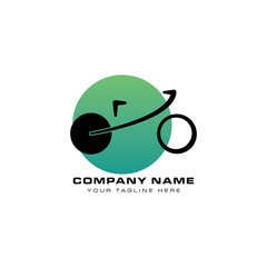 A clean, simple and modern bicycle logo